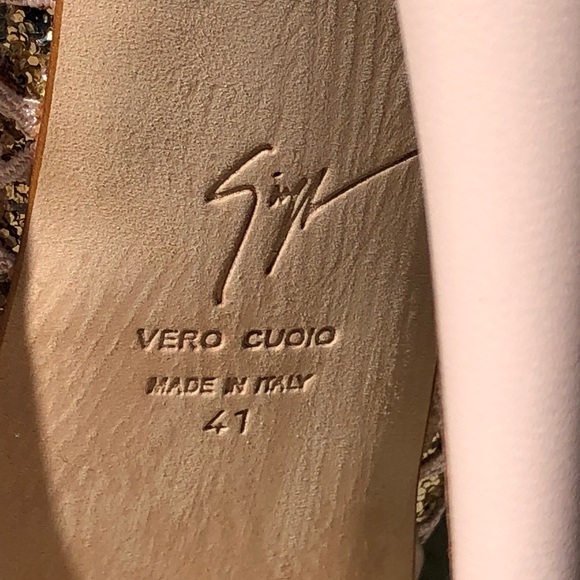 Pink and gold Giuseppe Zanotti platform heels 41 - Picture 3 of 8